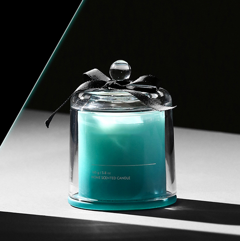 Candle wholesaler luxury scented candle in glass cloche with Customized own brand private label